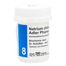 Abbildung: BIOCHEMIE Adler 8 Natrium chloratum D 6 Tabletten 200 St, Tabletten PZN 00833332 