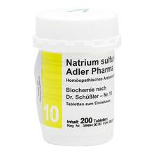 Abbildung: Biochemie Adler 10 Natrium sulfuricum D 6 Tabletten  200 St, Tabletten PZN 00833378 