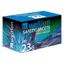 Abbildung: Wellion Safetylancets 23 G Sicherheitseinmallanz. 200 St, Lanzetten PZN 00866260 