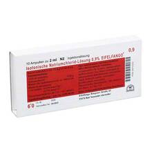Abbildung: Isotonische Nacl Lösung 0,9% Eifelfango Injektionslösung  10X2 ml, Injektionslösung PZN 00874064 