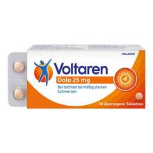 Abbildung: Voltaren Dolo 25 mg überzogene Tabletten 10 St, Überzogene Tabletten PZN 00927257 