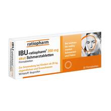 Abbildung: Ibu-Ratiopharm 200 mg akut Schmerztbl.Filmtabletten  20 St, Filmtabletten PZN 00984723 