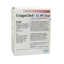 Abbildung: Coaguchek XS PT Test 2X24 St, Teststreifen PZN 01001243 