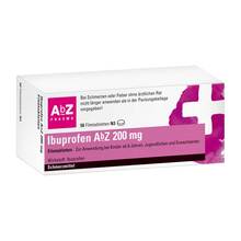 Abbildung: Ibuprofen Abz 200 mg Filmtabletten 50 St, Filmtabletten PZN 01016055 