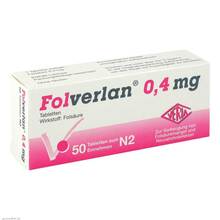 Abbildung: Folverlan 0,4 mg Tabletten 50 St, Tabletten PZN 01032953 