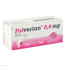 Abbildung: Folverlan 0,4 mg Tabletten 100 St, Tabletten PZN 01032982 