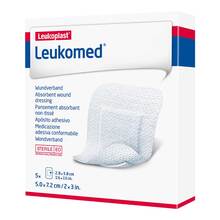 Abbildung: Leukomed sterile Pflaster 5x7,2 cm 5 St, Pflaster PZN 01050922 