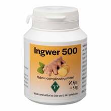 Abbildung: Ingwer 500 Kapseln 90 St, Kapseln PZN 01058740 