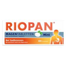 Abbildung: Riopan Magen Tabletten Mint 800 mg Kautabletten 100 St, Kautabletten PZN 01139645 