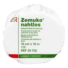 Abbildung: Zemuko Kompresse nahtlos gerollt 10 cmx10 m 1 St, Kompressen PZN 01144095 