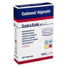 Abbildung: CUTIMED Alginate Alginatkompressen 5x5 cm 10 St, Kompressen PZN 01179076 