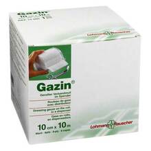 Abbildung: GAZIN Verbandmull 10 cmx10 m 8fach 1 St, Verband PZN 01185993 