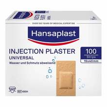 Abbildung: Hansaplast Universal Injektion Pflaster Strips waterres. 100 St, Pflaster PZN 01215346 