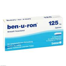 Abbildung: Ben-U-Ron 125 mg Suppositorien 10 St, Säuglings-Suppositorien PZN 01260890 