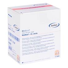 Abbildung: VLIESKOMPRESSEN steril 10x10 cm 6fach 25X2 St, Kompressen PZN 01280148 