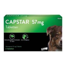 Abbildung: Capstar 57 mg Tabletten für große Hunde 6 St, Tabletten PZN 01280763 