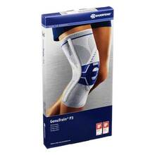 Abbildung: Genutrain P3 Kniebandage links Größe 4 titan 1 St, Bandage PZN 01285192 