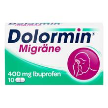 Abbildung: Dolormin Migräne Filmtabletten 10 St, Filmtabletten PZN 01300810 