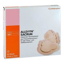Abbildung: Allevyn Sacrum klein 17x17 cm Wundverband haftend 10 St, Verband PZN 01313221 
