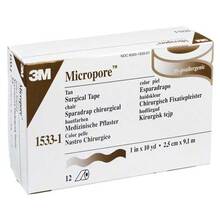 Abbildung: Micropore Vliespflaster 2,5cmx9,1m haut 1533-1 12 St, Pflaster PZN 01319703 