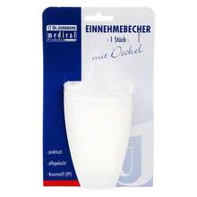 Abbildung: Einnehmebecher mit 2 Griffen + 2 Deck.4+12mm milchig 1 St PZN 01349762 