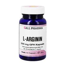 Abbildung: L-Arginin 500 mg Gph Kapseln 60 St, Kapseln PZN 01397873 