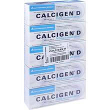 Abbildung: Calcigen D 600 mg / 400 I.E. Brausetabletten 50 St, Brausetabletten PZN 01401764 