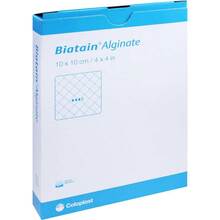 Abbildung: BIATAIN Alginate Kompressen 10x10 cm 10 St, Verband PZN 01406394 