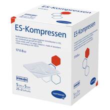 Abbildung: ES-Kompressen steril 5x5 cm 8fach 25X2 St, Kompressen PZN 01407057 