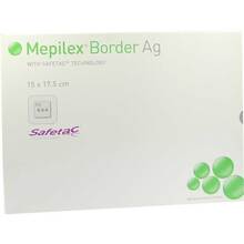 Abbildung: Mepilex Border Ag Schaumverband 15x17,5 cm steril 5 St, Verband PZN 01416978 