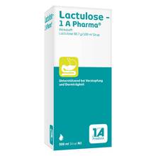 Abbildung: Lactulose-1A Pharma Sirup 500 ml, Sirup PZN 01418931 