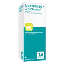 Abbildung: Lactulose-1A Pharma Sirup 1000 ml, Sirup PZN 01418948 