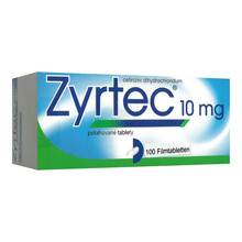 Abbildung: Zyrtec 10 mg Filmtabletten 100 St, Filmtabletten PZN 01433238 