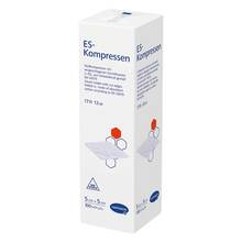 Abbildung: ES-Kompressen unsteril 5x5 cm 12fach 100 St, Kompressen PZN 01447163 
