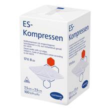 Abbildung: ES-Kompressen unsteril 7,5x7,5 cm 8fach 100 St, Kompressen PZN 01447192 