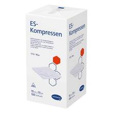 Abbildung: ES-Kompressen unsteril 10x10 cm 16fach 100 St, Kompressen PZN 01447252 