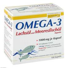 Abbildung: Omega-3 Lachsöl und Meeresfischöl Kapseln 100 St, Kapseln PZN 01453608 
