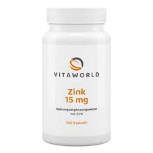 Abbildung: Zink 15 mg Zinkgluconat Kapseln 100 St, Kapseln PZN 01457316 