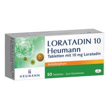 Abbildung: Loratadin 10 Heumann Tabletten 50 St, Tabletten PZN 01476650 