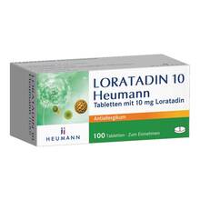 Abbildung: Loratadin 10 Heumann Tabletten 100 St, Tabletten PZN 01476667 