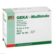 Abbildung: MULLBINDEN GEKA 6 cmx4 m 20 St, Binden PZN 01568518 