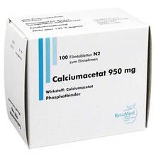 Abbildung: CALCIUMACETAT 950 mg Filmtabletten 100 St, Filmtabletten PZN 01586976 