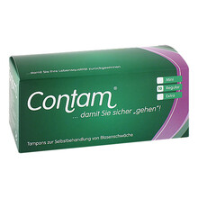 Abbildung: Contam Vaginaltampon regular 10 St, Tampon PZN 01595308 