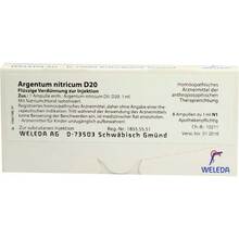 Abbildung: ARGENTUM NITRICUM D 20 Ampullen 8X1 ml, Ampullen PZN 01618162 