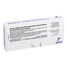 Abbildung: Arnica Planta tota D 20 / Equisetum arv.D 20 aa Ampulle  8X1 ml, Ampullen PZN 01618475 