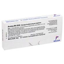 Abbildung: ARNICA RH D 20 Ampullen 8X1 ml, Ampullen PZN 01618676 
