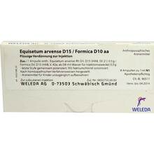 Abbildung: Equisetum arvense D 15 / Formica D 10 aa Ampullen 8X1 ml, Ampullen PZN 01621862 
