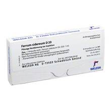 Abbildung: FERRUM SIDEREUM D 20 Ampullen 8X1 ml, Ampullen PZN 01622287 