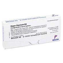 Abbildung: HEPAR STANNUM D 4 Ampullen 8 St, Ampullen PZN 01623105 