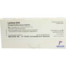 Abbildung: LACHESIS D 20 Ampullen 8X1 ml, Ampullen PZN 01623625 